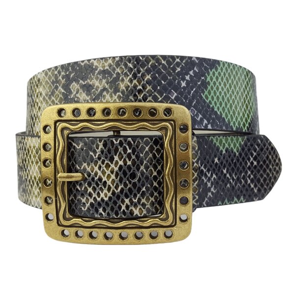 Genuine Leather Belt in color Python Print - Picture 1 of 2